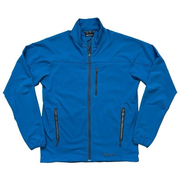 Marmot Softshell Jacket Blue Men’s Size Large Full Zip Outdoor Hiking Activewear - Picture 1 of 12